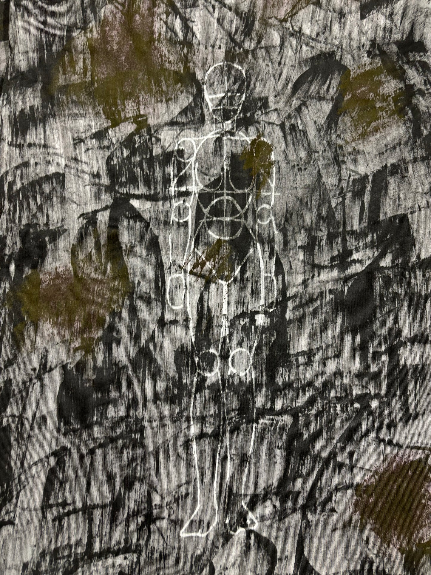 "N ART" Oversized Painted-Black(wPurple) Tee