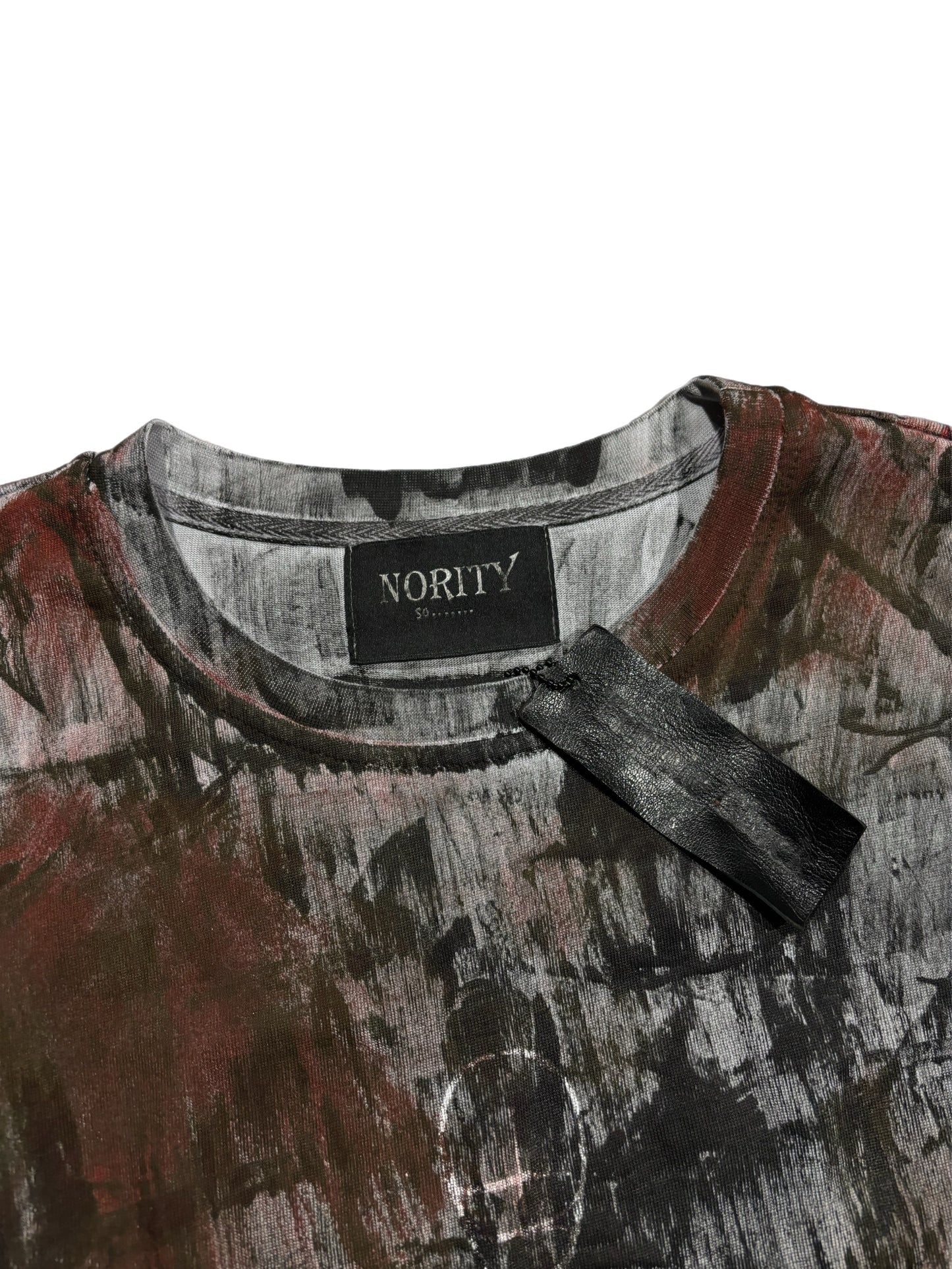 "N ART" Oversized Painted-Black(wRED) Tee