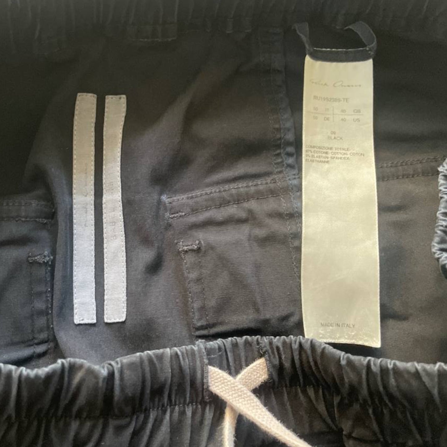 Rick Owens Cargo Pods Black Shorts