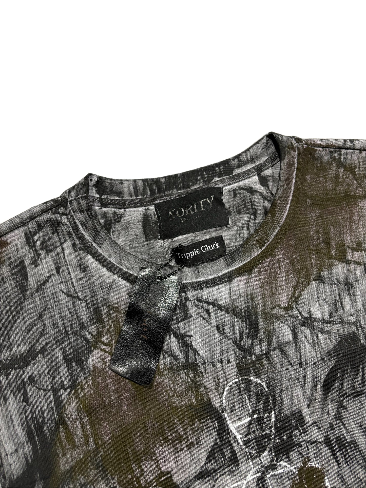 "N ART" Oversized Painted-Black(wPurple) Tee