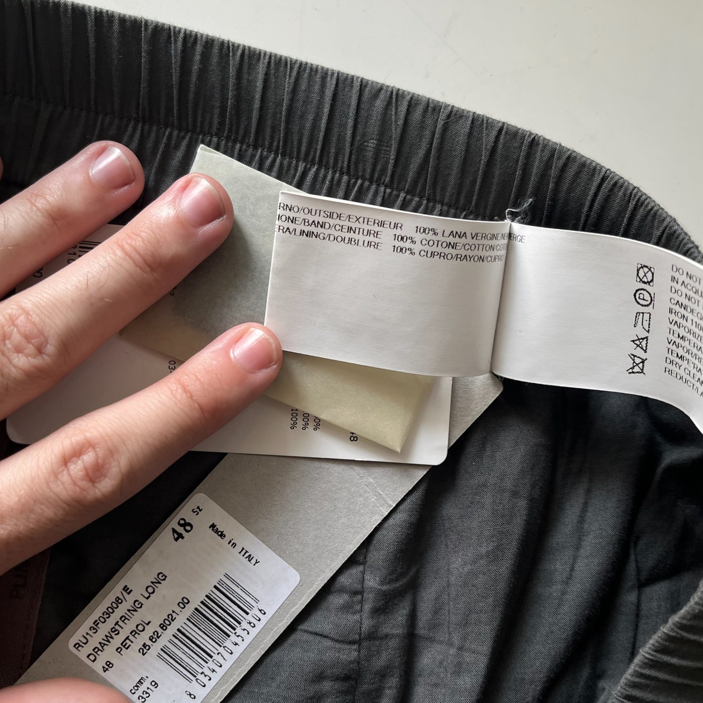 Rick Owens Drawstring Two Layers Pants