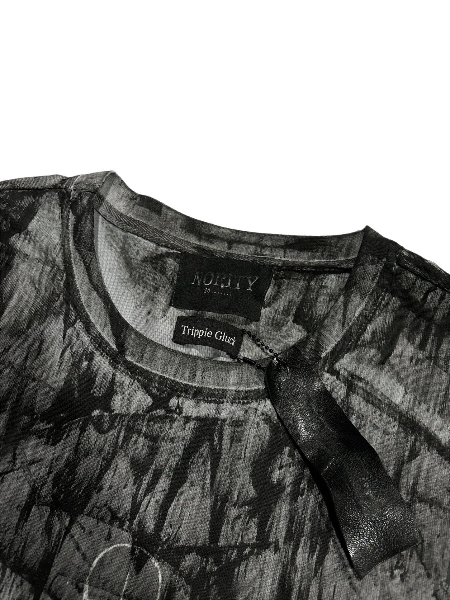 "N ART" Oversized Painted-Black Tee