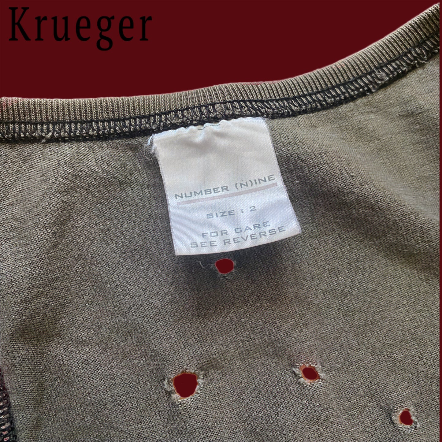 Number (N)ine SS01 “Time Migration” Knight Tank Top