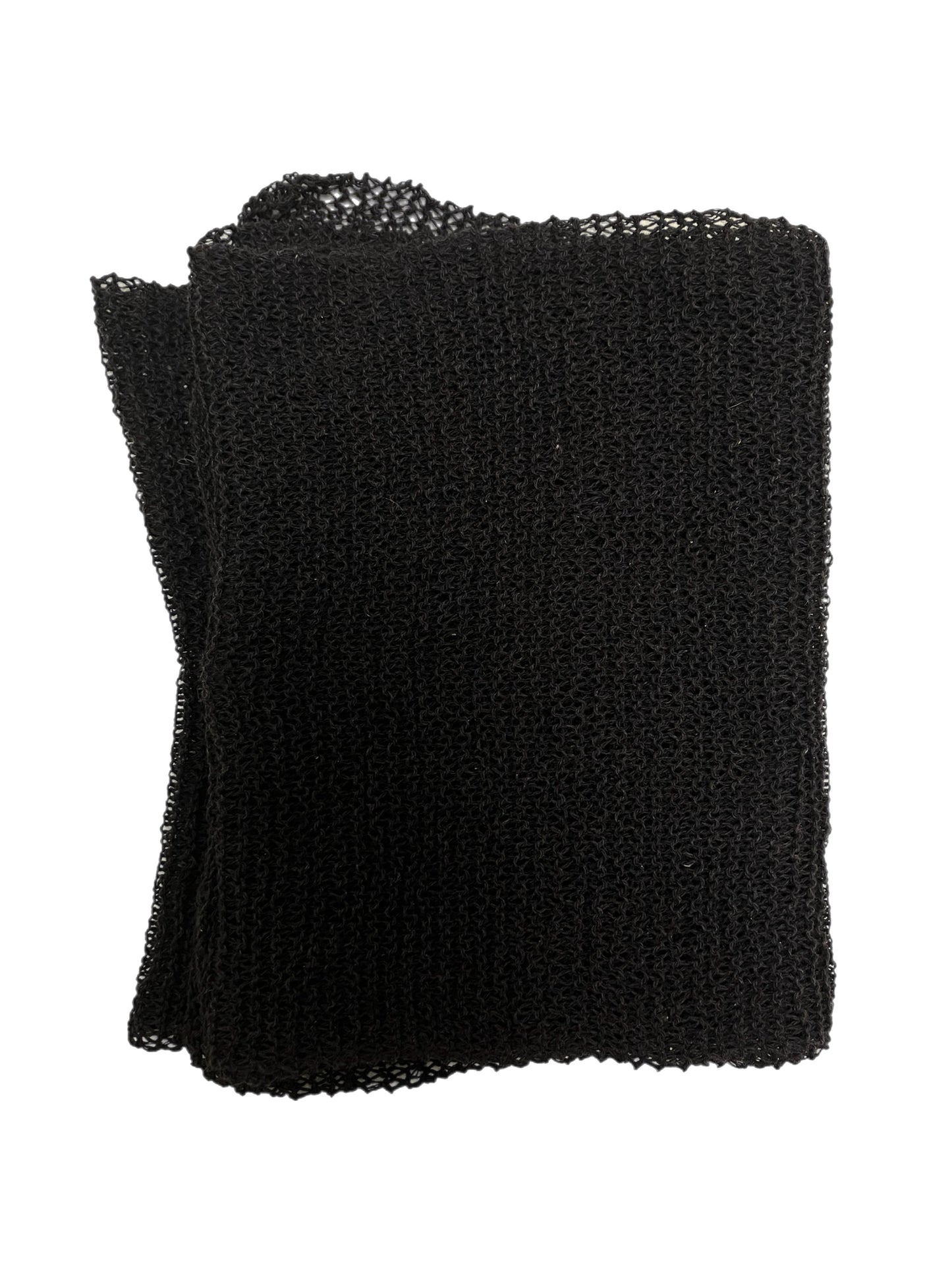 Black Melange Knitted Scarf