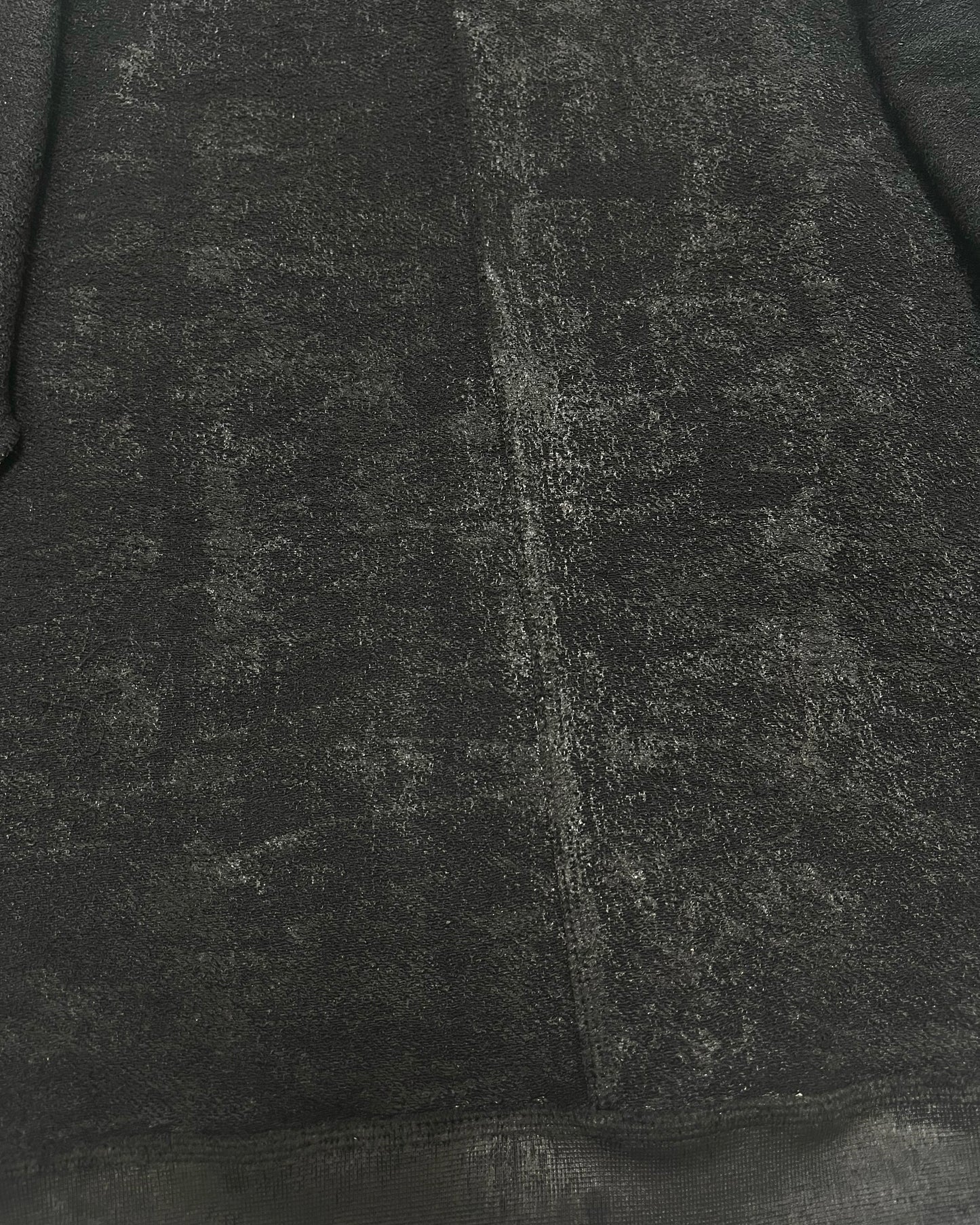 “ROUGH” Inside-Out Oversized Painted V Zip Hoodie