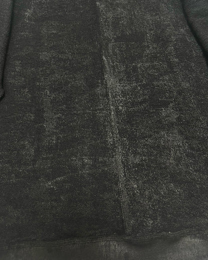 “ROUGH” Inside-Out Oversized Painted V Zip Hoodie