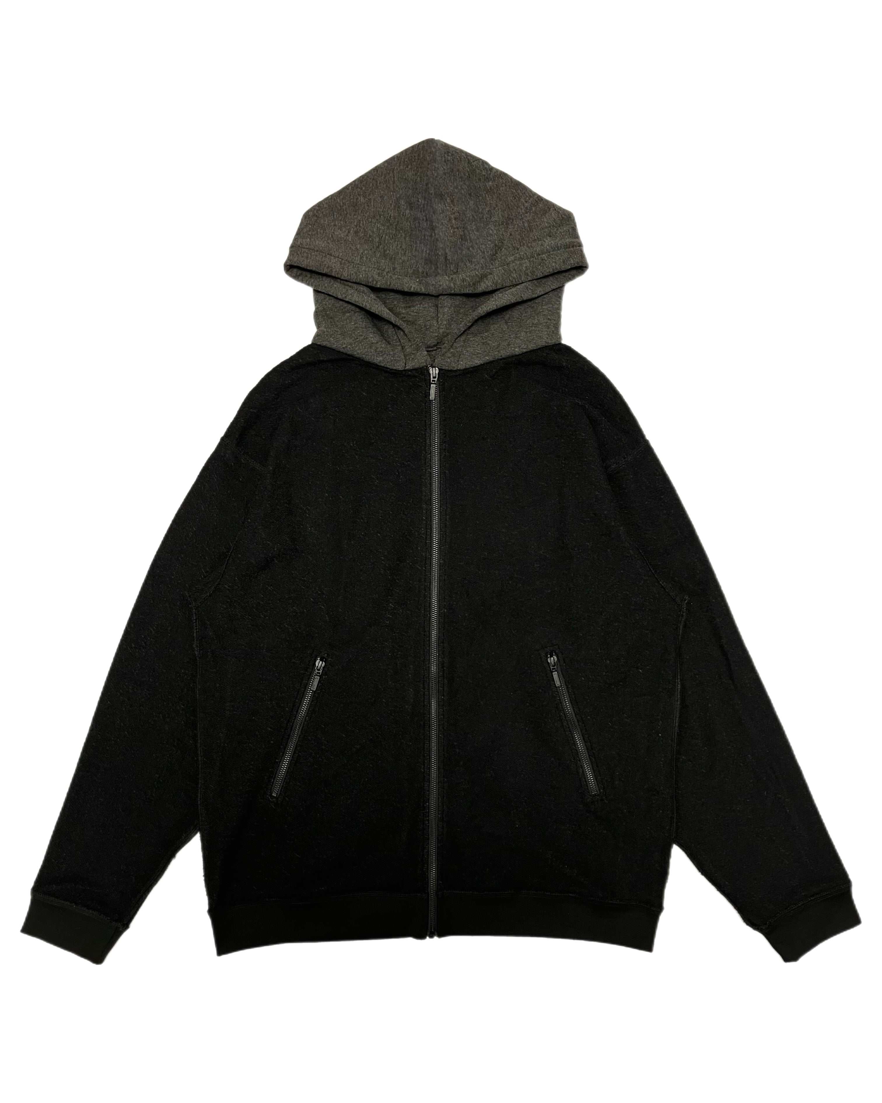 トップス trippie gluck coating hoodie archive W/D Waxed Distressed Zipper Dark Blue Hoodie – Trippie Gluck