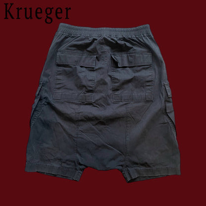 Rick Owens Cargo Pods Black Shorts