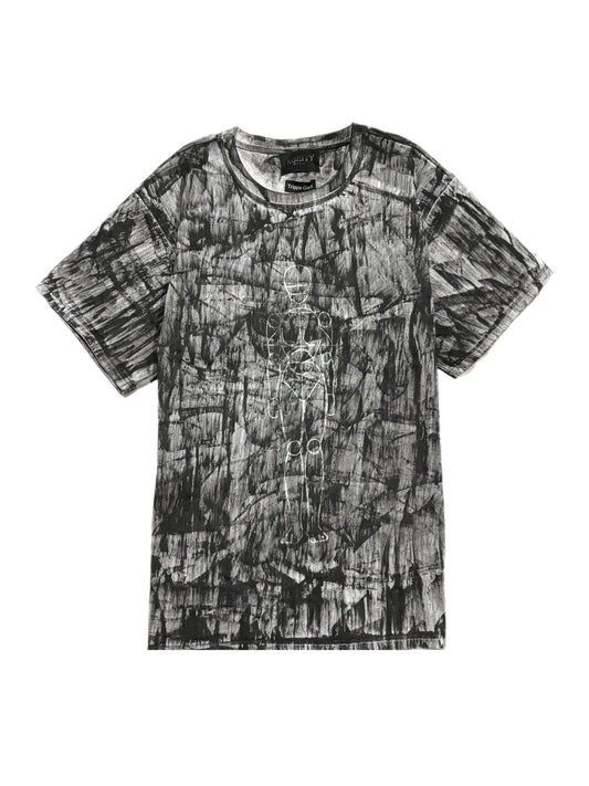 "N ART" Oversized Painted-Black Tee