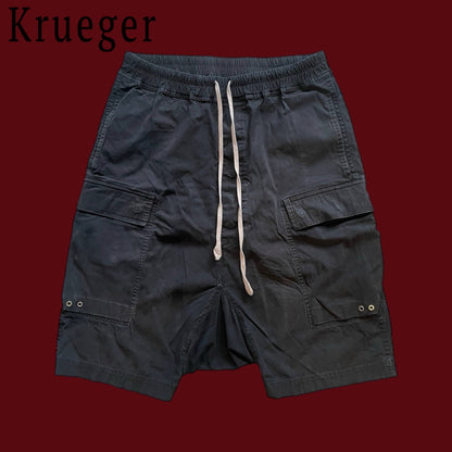 Rick Owens Cargo Pods Black Shorts