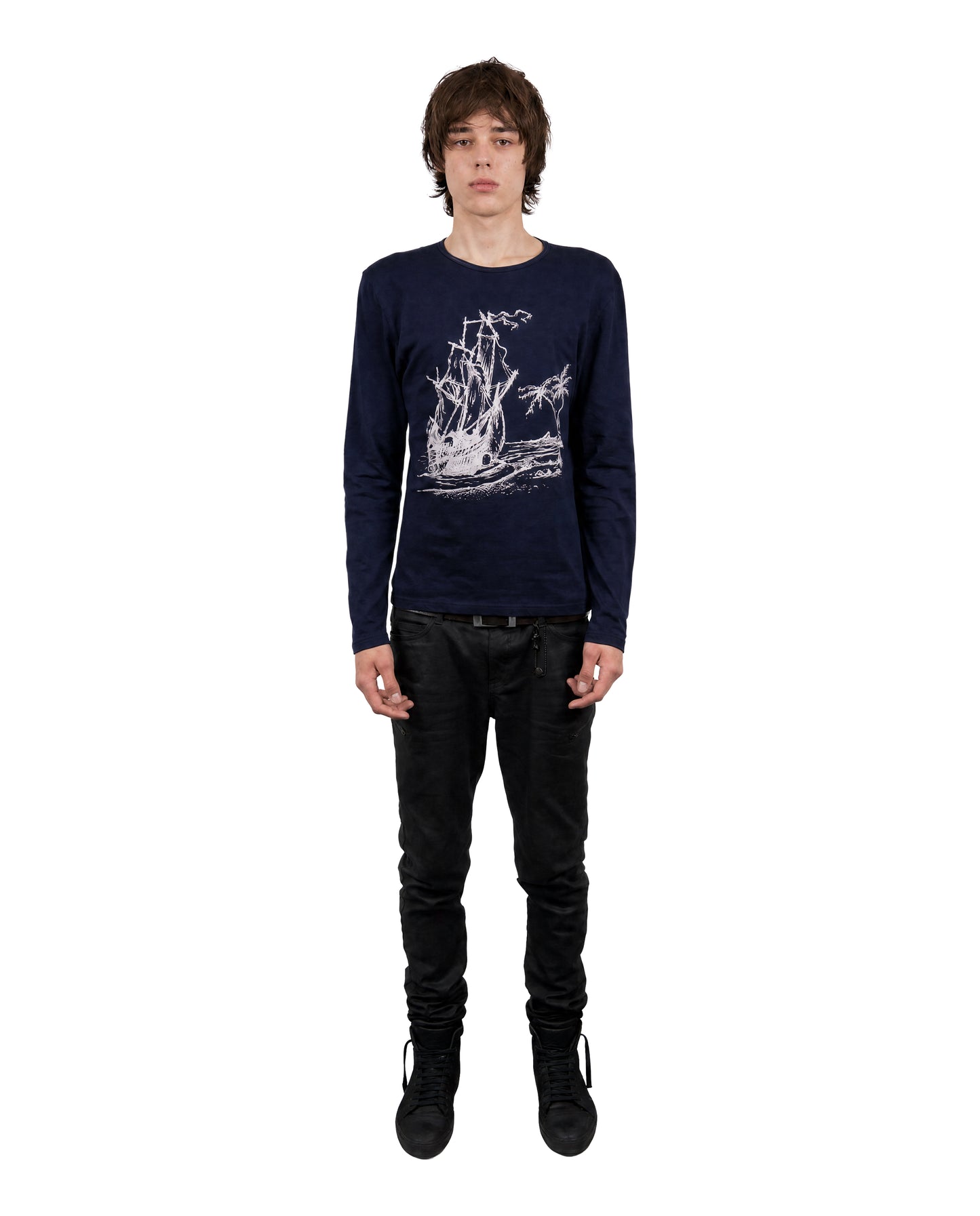 “Treasure Island” Washed Blue Longsleeve
