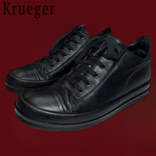 Rick Owens Leather Low Black Ramones