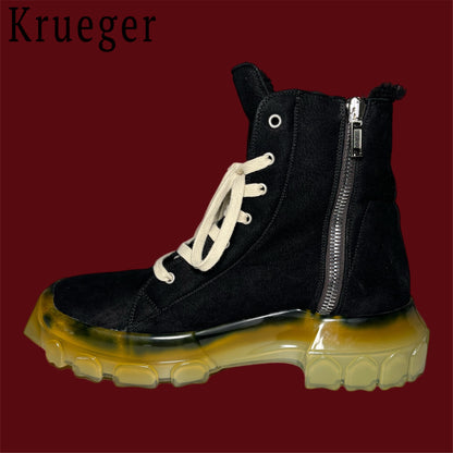 Rick Owens Mega Bozo Shearling Sneakers