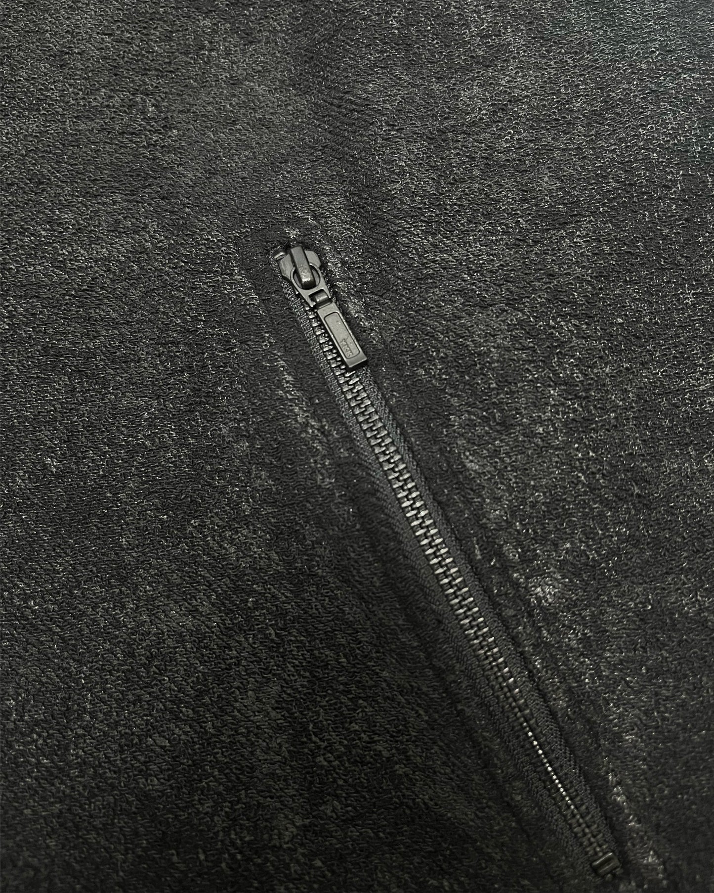 “ROUGH” Inside-Out Oversized Painted V Zip Hoodie