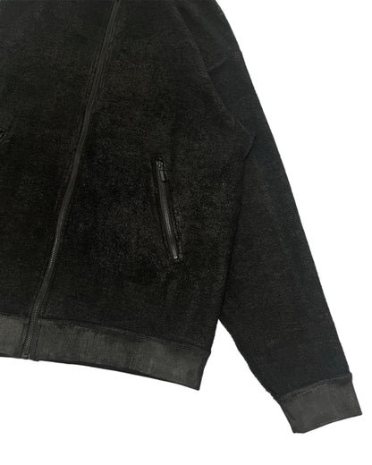 “ROUGH” Inside-Out Oversized Painted V Zip Hoodie