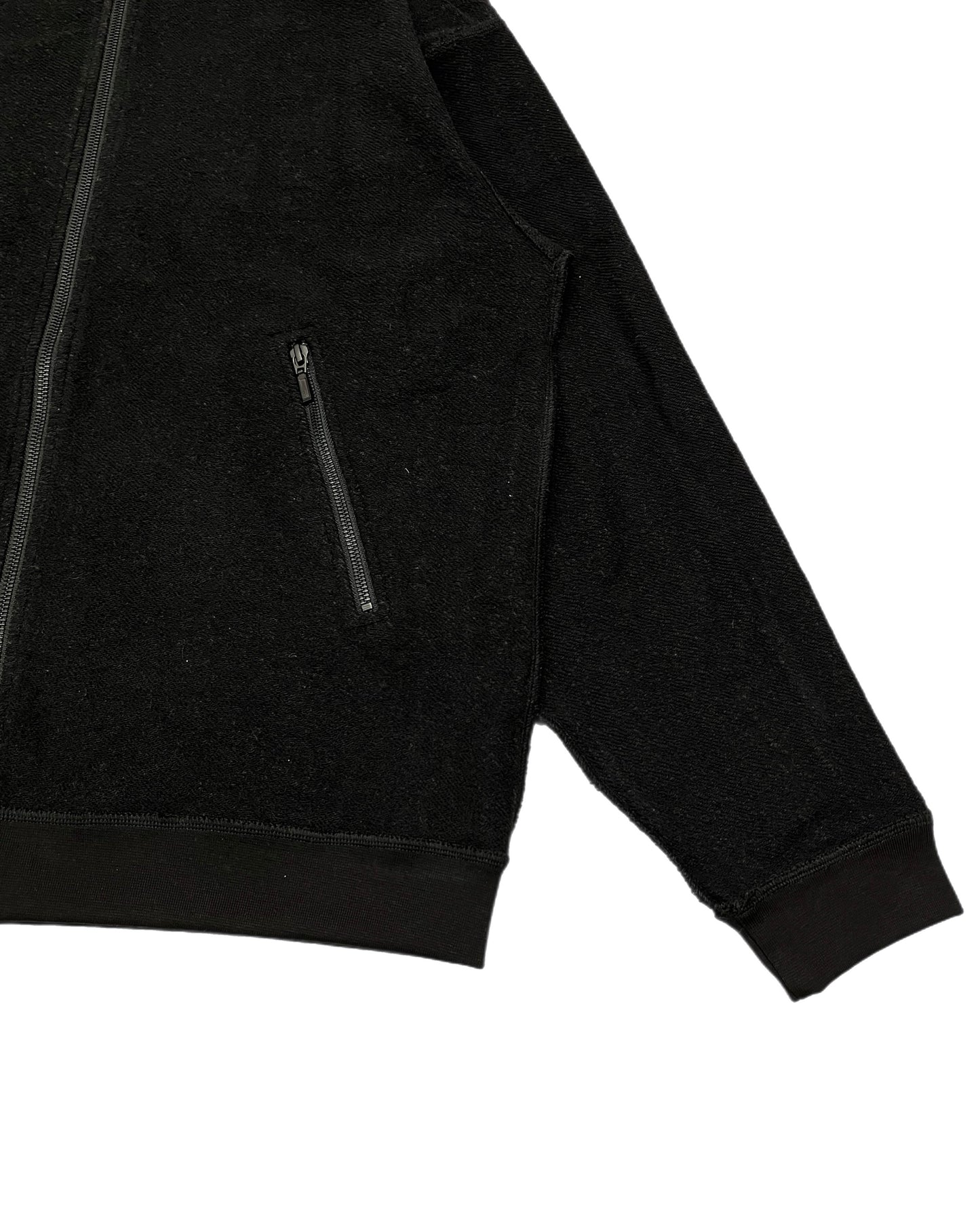 “ROUGH” Inside-Out Oversized Basic V Zip Hoodie