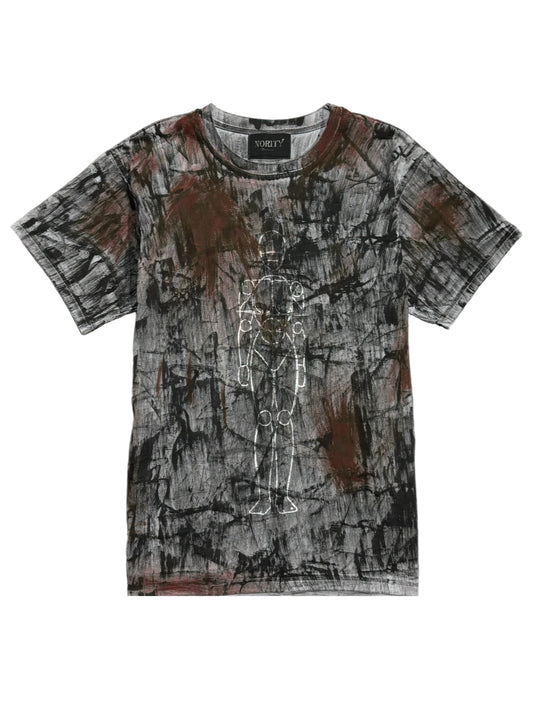 "N ART" Oversized Painted-Black(wRED) Tee