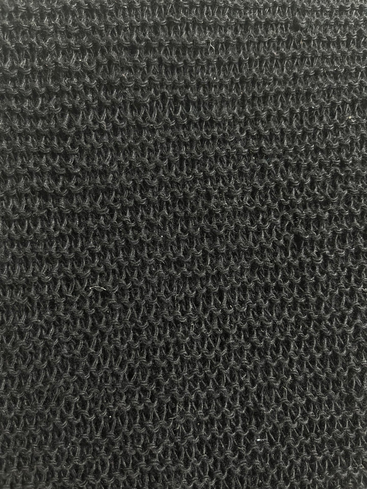 Large Black Hand-Knitted Scarf
