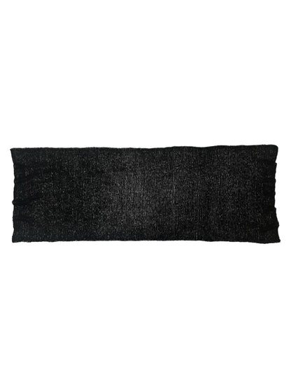 Large Black Hand-Knitted Scarf