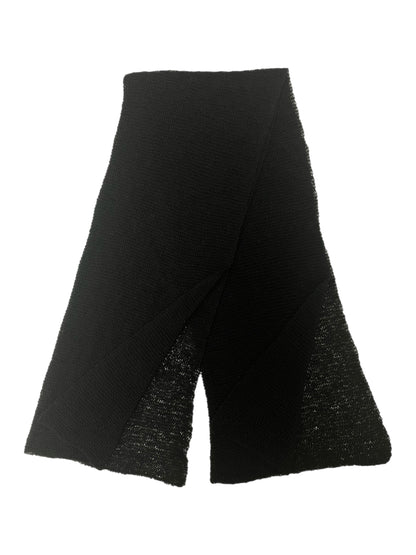 Large Black Hand-Knitted Scarf