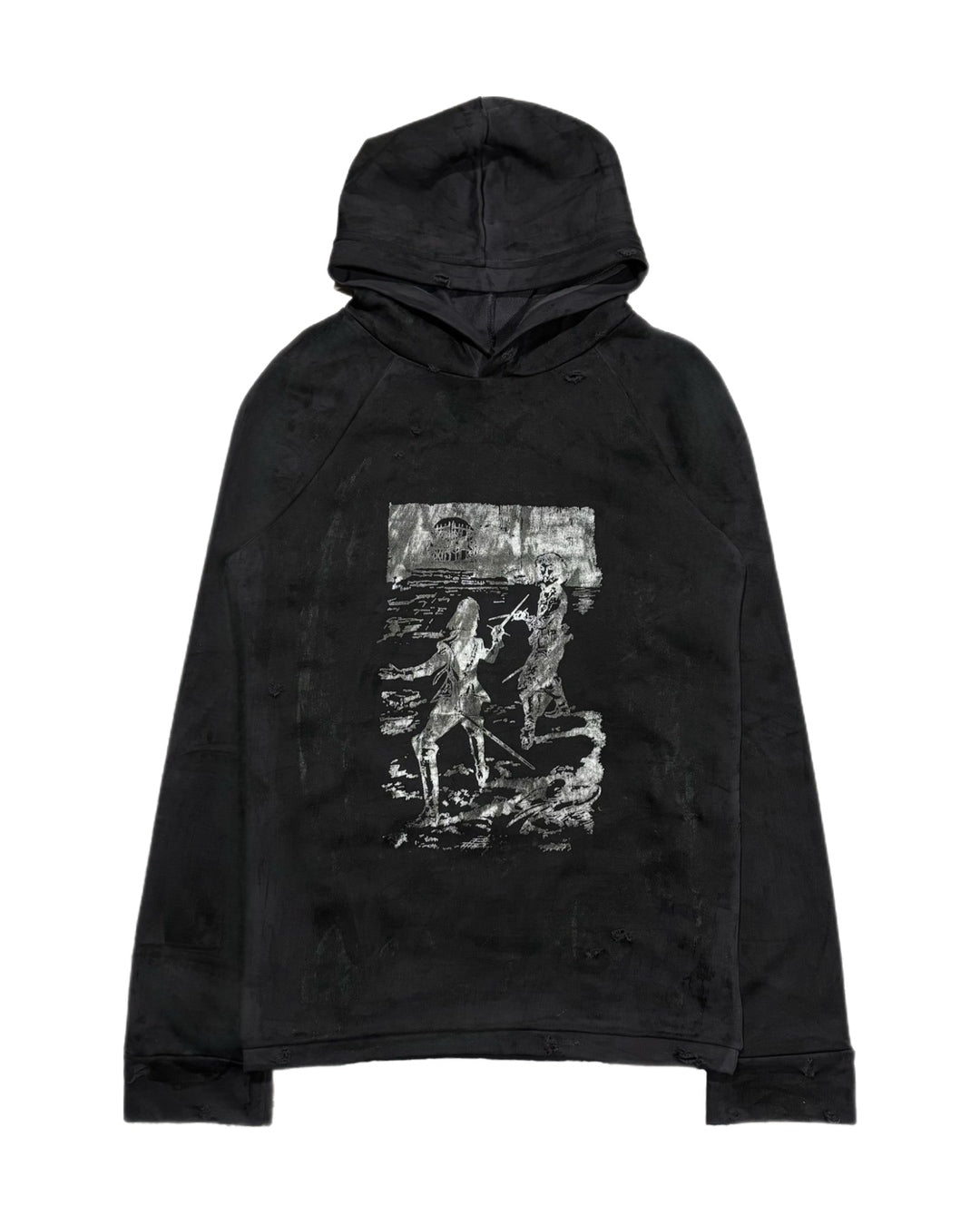 «Three Musketeers» Painted Distressed Fume Hoodie