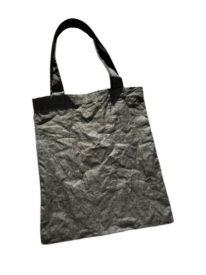 Shiny Black Tote Bag