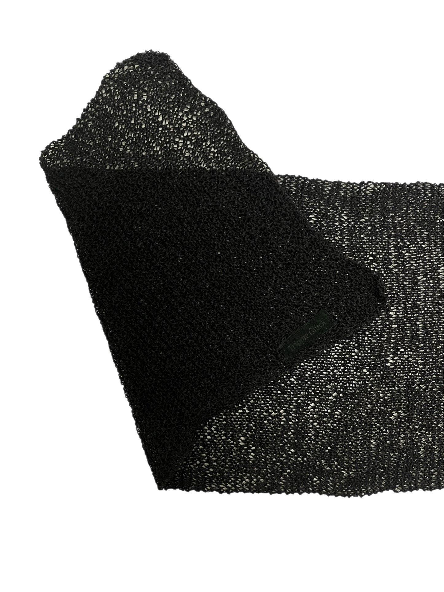 Black Melange Knitted Scarf