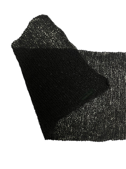 Black Melange Knitted Scarf