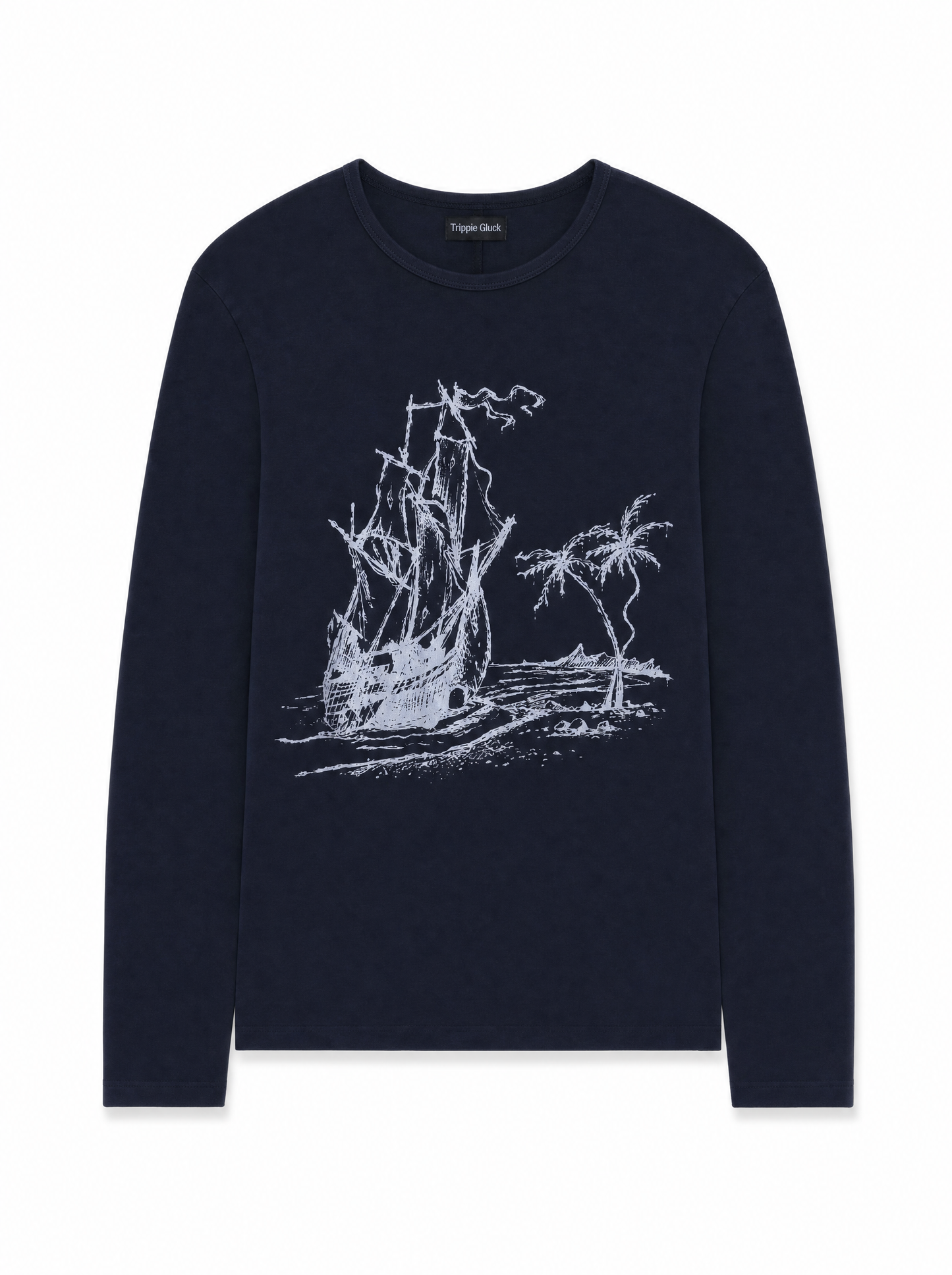 “Treasure Island” Washed Blue Longsleeve