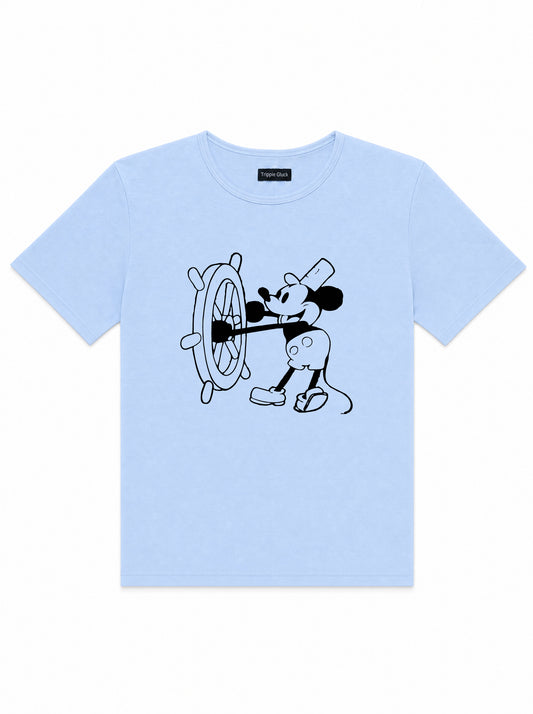 “Captain Mickey” White Tee