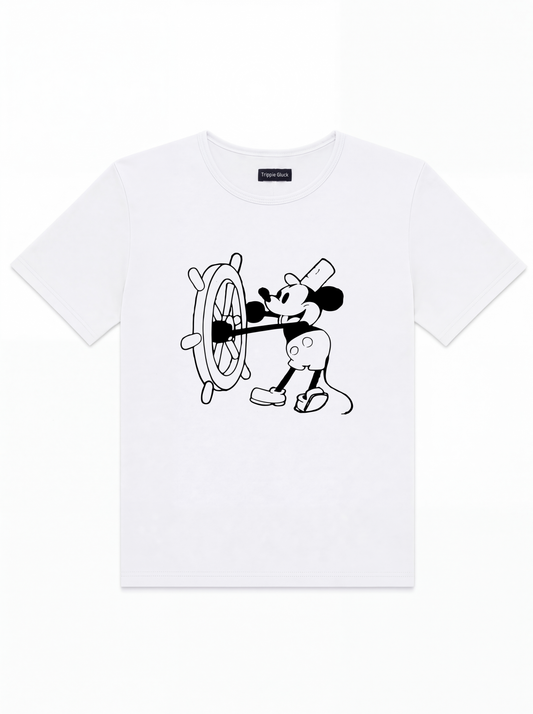 “Captain Mickey” White Tee