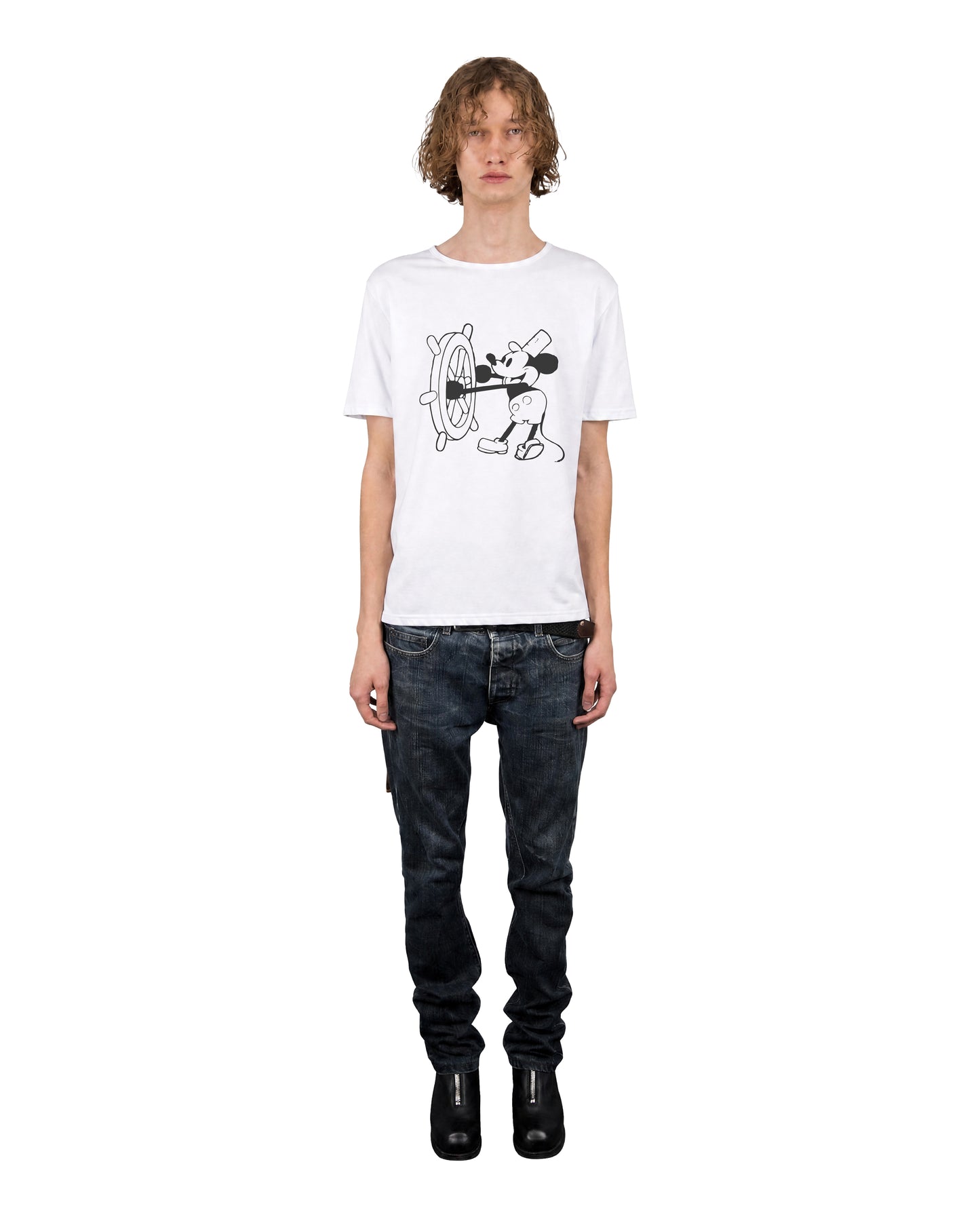 “Captain Mickey” White Tee