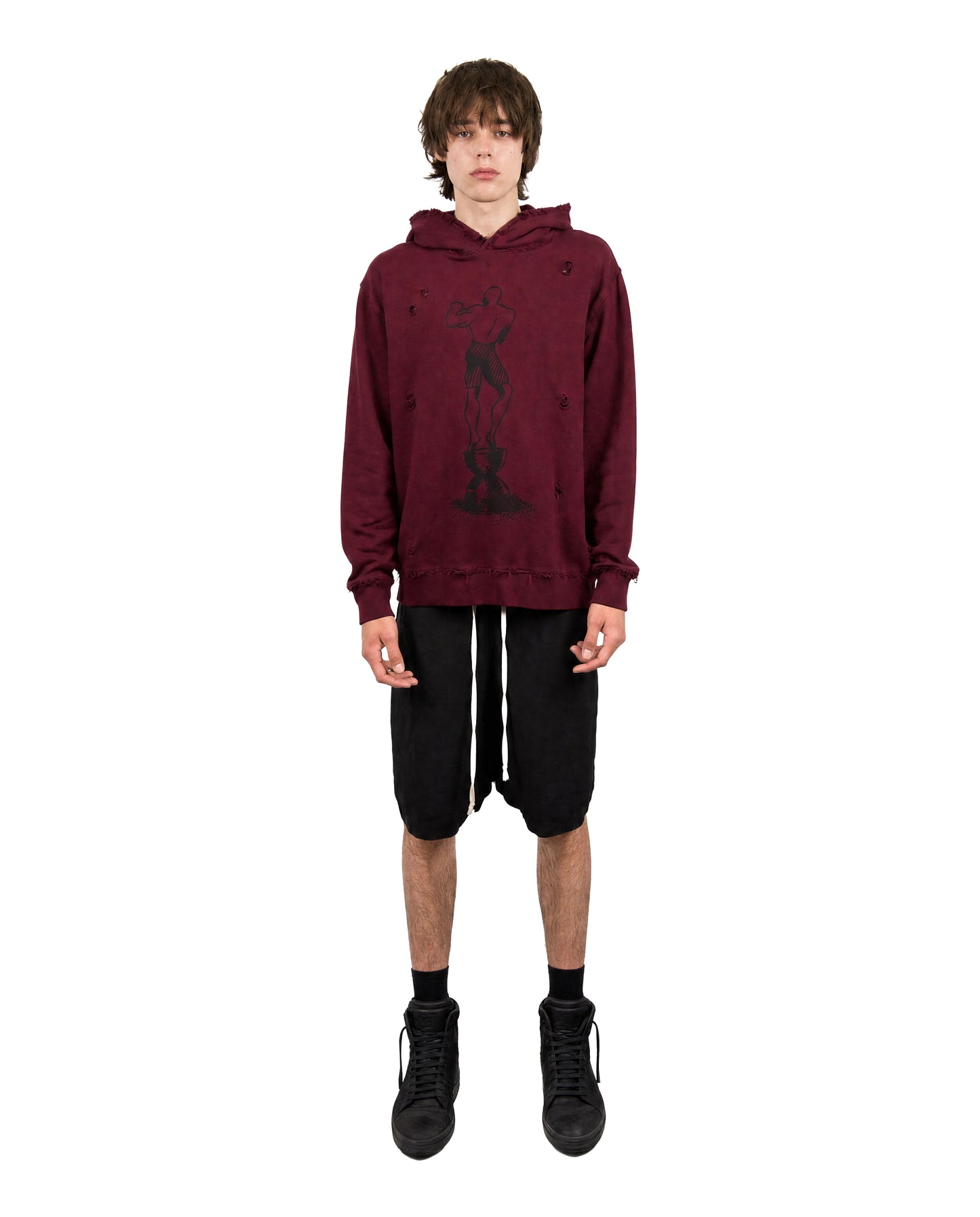 “Rodney Stone” Burgundy Red Hoodie